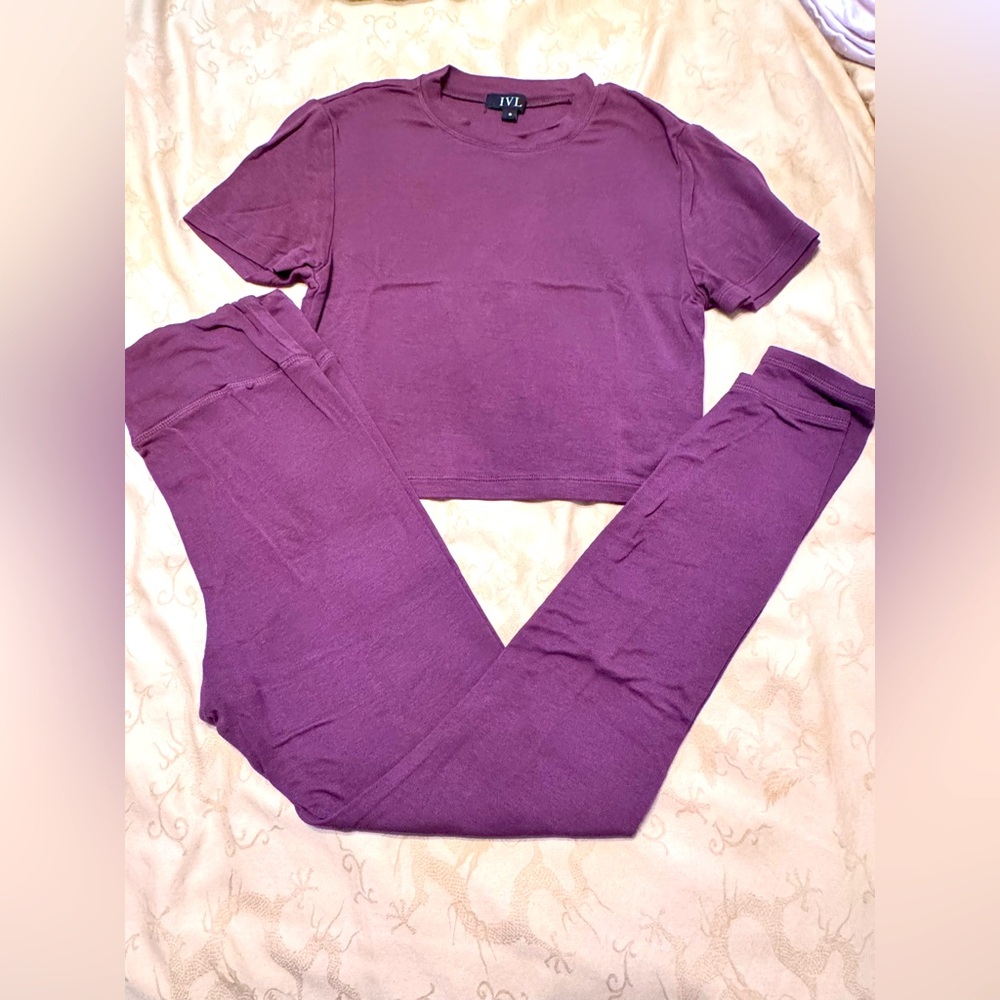 IVL Purple Modal Sleepwear Set, Size S